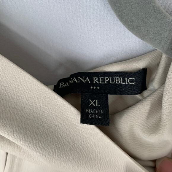 Banana Republic Women Dress XL Beige Sleeveless Keyhole Holiday - Picture 3 of 8